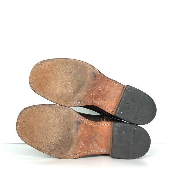 Frye Campus Short Brown Square Toe Zip Heeled Platform Ankle Boots Women’s 8.5 - Picture 7 of 8